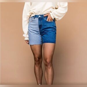 Bailey Rose two tone mom denim jeans